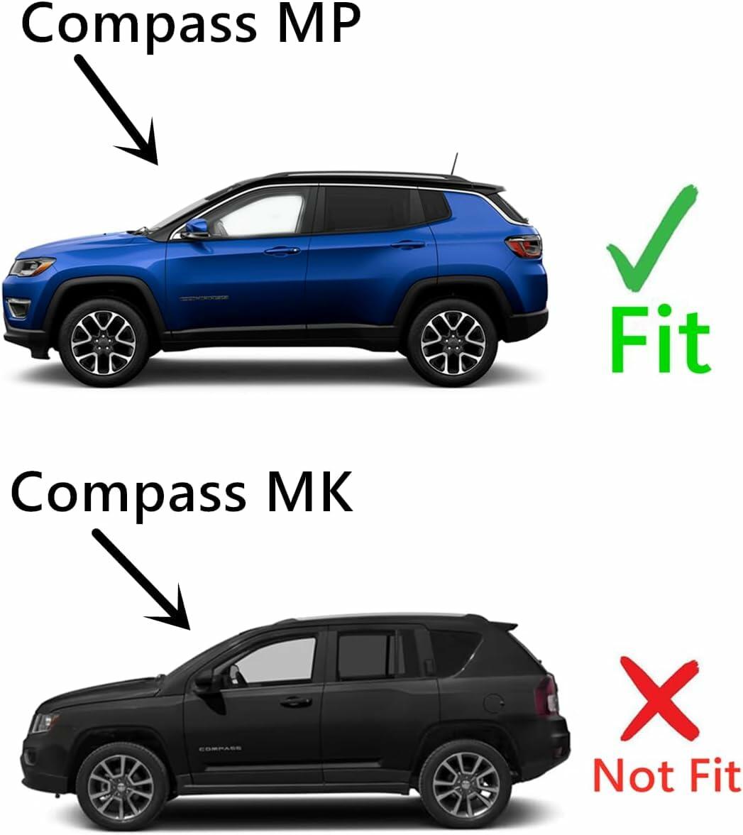 Driver Left Side Quarter Window Quarter Glass Compatible with Jeep Compass MP 2017-2026 Models