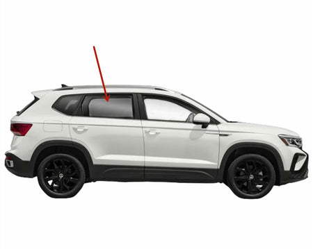 Tempered Passenger Right Side Rear Door Window Door Glass Compatible with Volkswagen Taos 2022-2026 Models