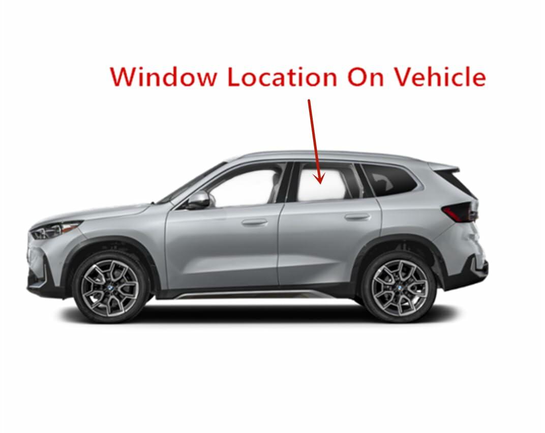 Clear Tempered Driver Left Side Rear Door Window Glass Compatible with BMW X1 2023-2025 Models