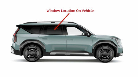 Tempered Passenger Right Side Rear Door Window Door Glass Compatible with Kia EV9 2024-2025 Models