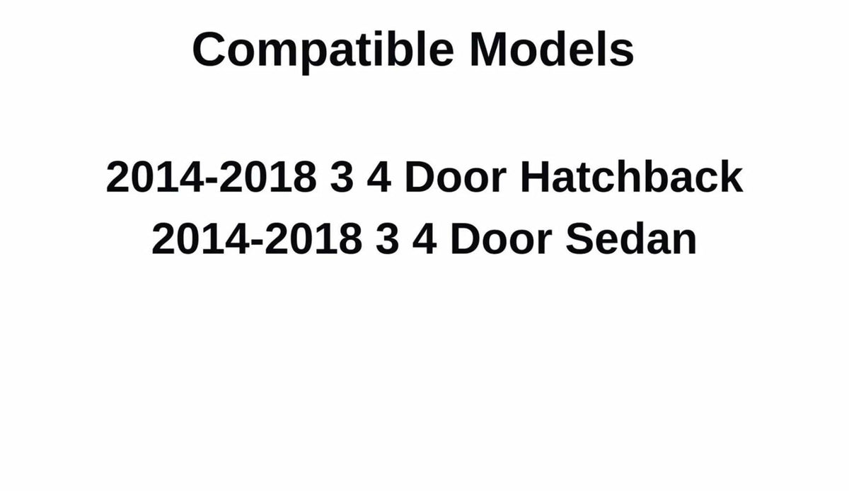 Passenger Right Side Rear Door Window Door Glass Compatible with Mazda 3 2014-2018 Models