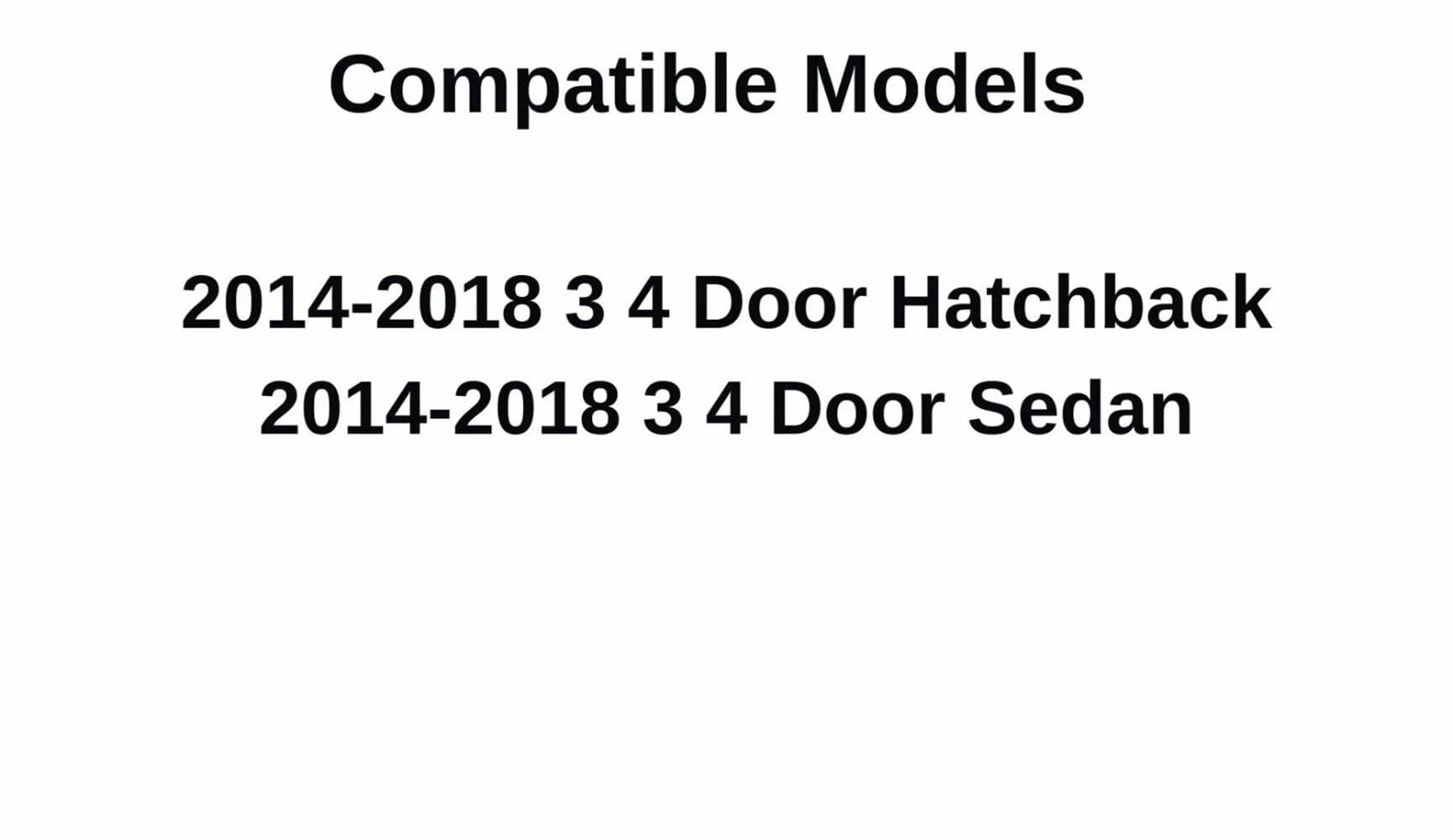 Passenger Right Side Rear Door Window Door Glass Compatible with Mazda 3 2014-2018 Models
