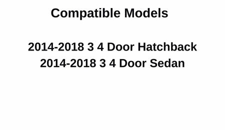 Passenger Right Side Rear Door Window Door Glass Compatible with Mazda 3 2014-2018 Models