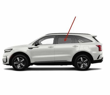 Tempered Driver Left Side Rear Door Window Door Glass Compatible with Kia Sorento 2021-2026 Models