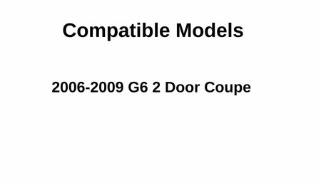 Tempered Driver Left Side Door Window Door Glass Compatible with Pontiac G6 2-Door Coupe 2006-2009 Models (Not For Sedan or Convertible)