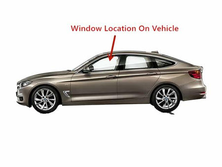 Tempered Driver Left Side Front Door Window Glass Compatible with BMW 328iGT / 330iGT / 335iGT / 340iGT 4-Door Hatchback 2014-2019 Models