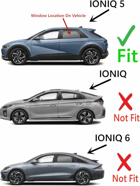 Laminated Driver Left Side Rear Door Window Glass Compatible with Hyundai IONIQ 5 2022-2026 Models (Not For IONIQ or IONIQ 6)