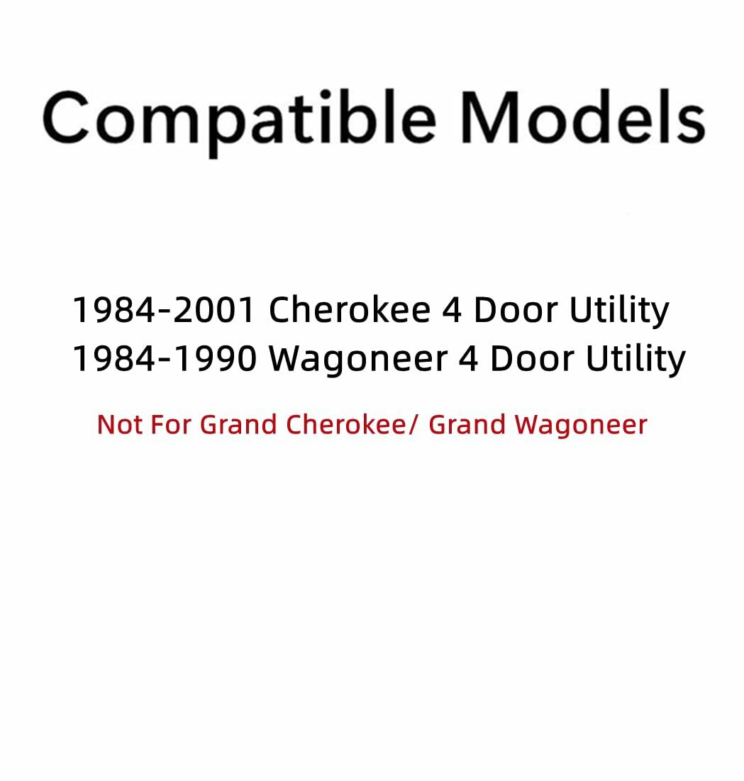 Privacy Driver Left Side Rear Door Window Door Glass Compatible with Jeep Cherokee 1984-2001 Wagoneer 1984-1990 4 Door Models