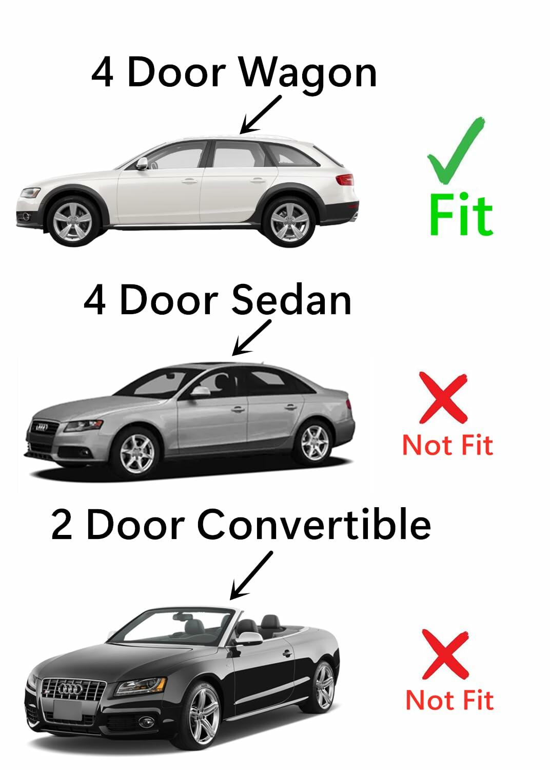 Rear Back Window Back Glass Compatible with Audi A4 / S4 4-Door Wagon 2009-2013 Models