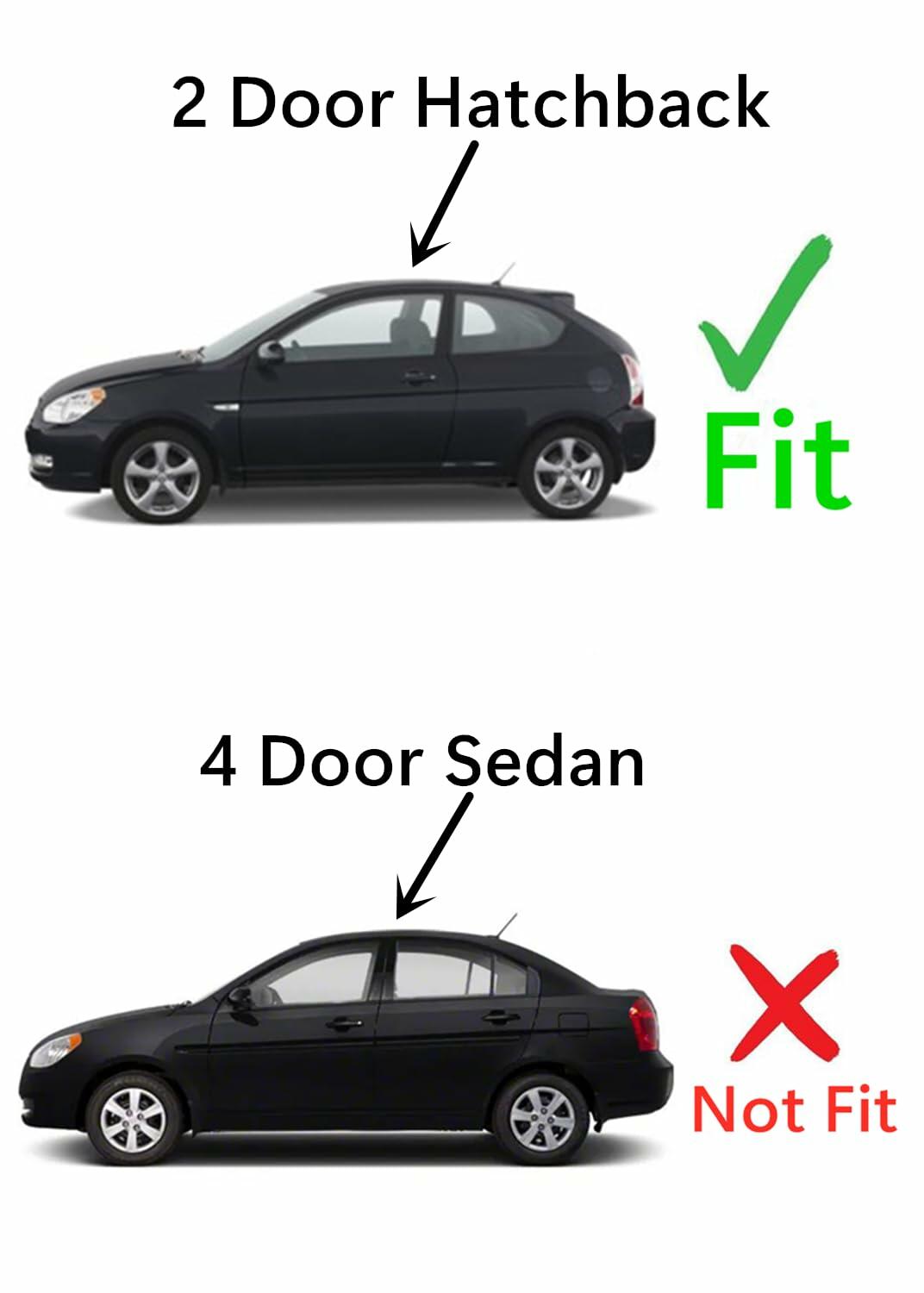 Without Wiper Hole Style Heated Back Window Back Glass Compatible with Hyundai Accent 2 Door Hatchback 2007-2011 Models