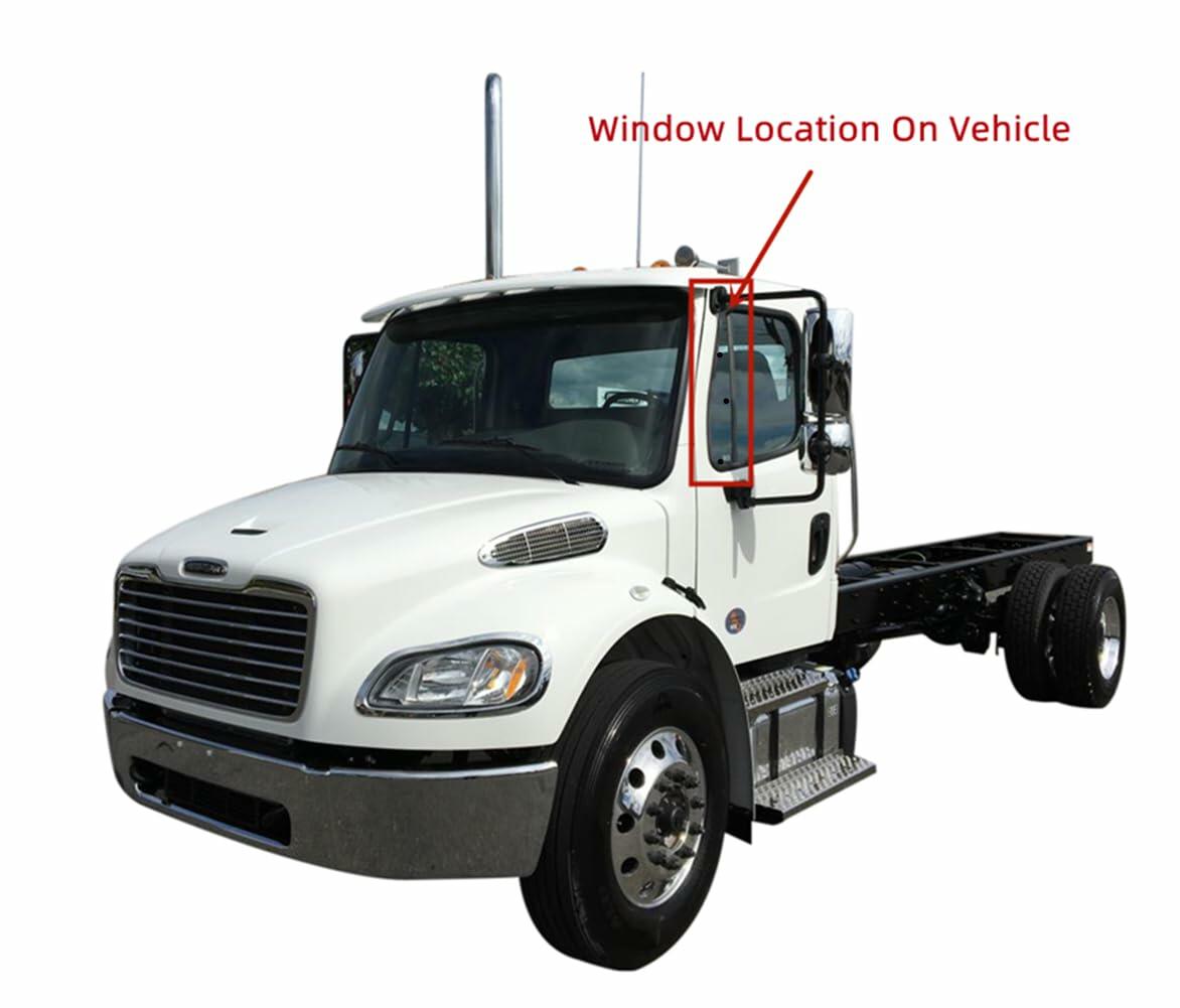 Movable Driver Left Side Front Vent Window Vent Glass Compatible With Freightliner Business Class M2 Series 2003-2025 Models