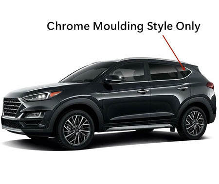 Chrome Moulding Style Driver Left Side Rear Quarter Window Quarter Glass Compatible with Hyundai Tucson 2016-2021 Models