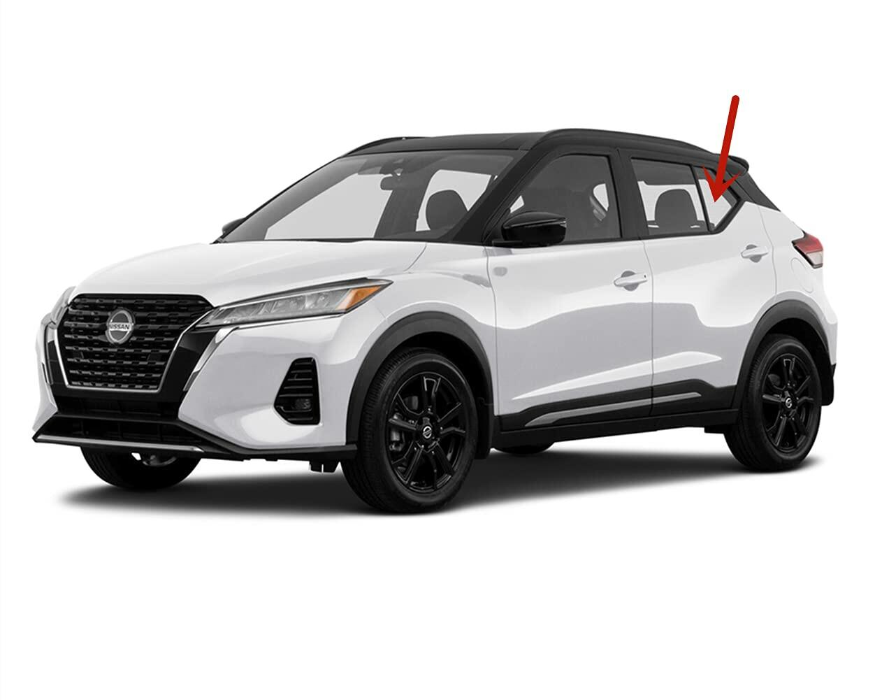 Driver Left Side Rear Vent Window Vent Glass Compatible with Nissan Kicks 2017-2024 Models