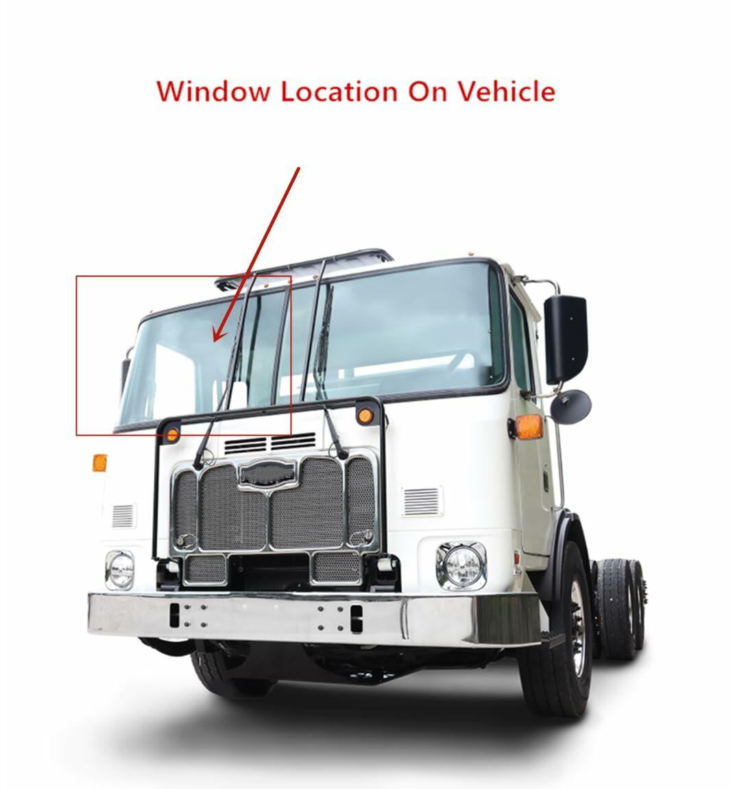 Laminated Passenger Right Side Front Windshield Window Glass Compatible with Volvo WXLL-Xpeditor 1996-2003 / White WXLL 1987-1995 / AutoCar WXLL-Xpeitor 2003-2009 / AutoCar ACX 2009-2013