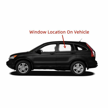 Clear Tempered Driver Side Left Rear Door Window Door Glass Compatible with Honda CR-V 2007-2011 Models