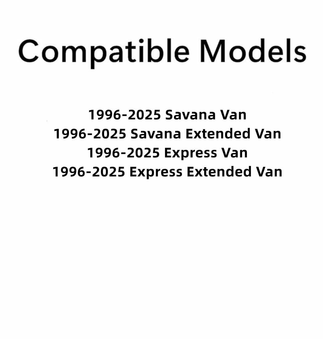 Movable With All Hardware Back Glass Back Window Driver Left Side Compatible with GMC Savana / Chevrolet Express Van 1996-2025 Models