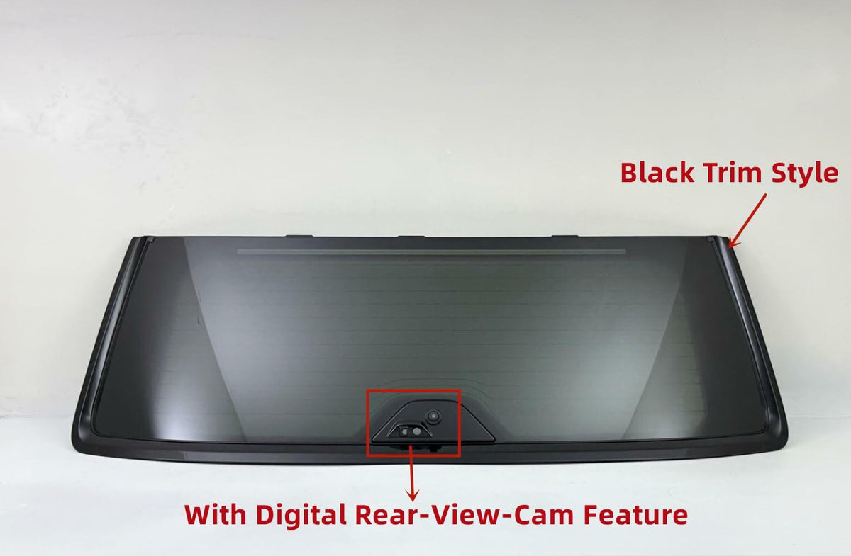 OEM Laminated Black Trim Heated Rear Back Tailgate Window Glass With Digital Rear-View-Cam Feature Compatible with Jeep Wagoneer / Wagoneer L / Grand Wagoneer / Grand Wagoneer L 2022-2025 Models