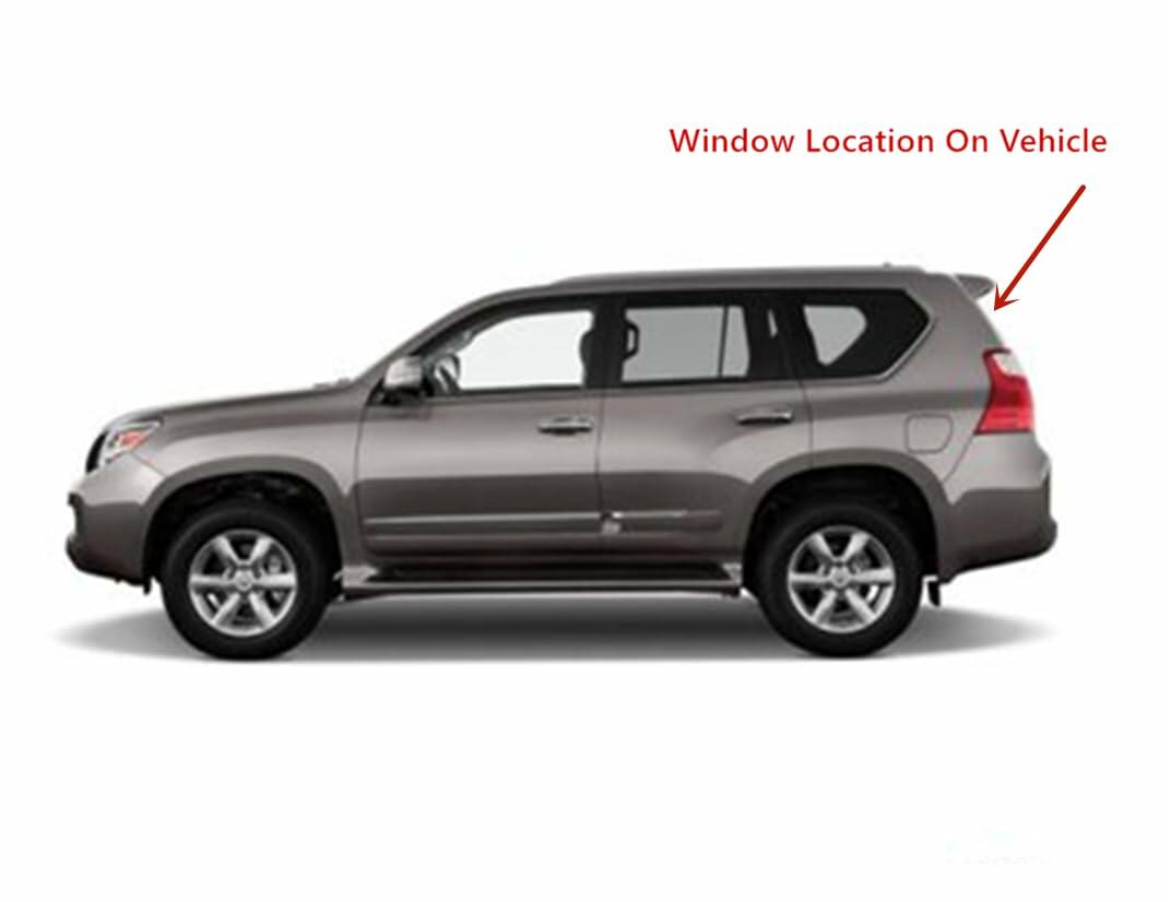 Heated Tempered Rear TailGate LiftGate Back Window Back Glass Compatible with Lexus GX470 2003-2010 Models