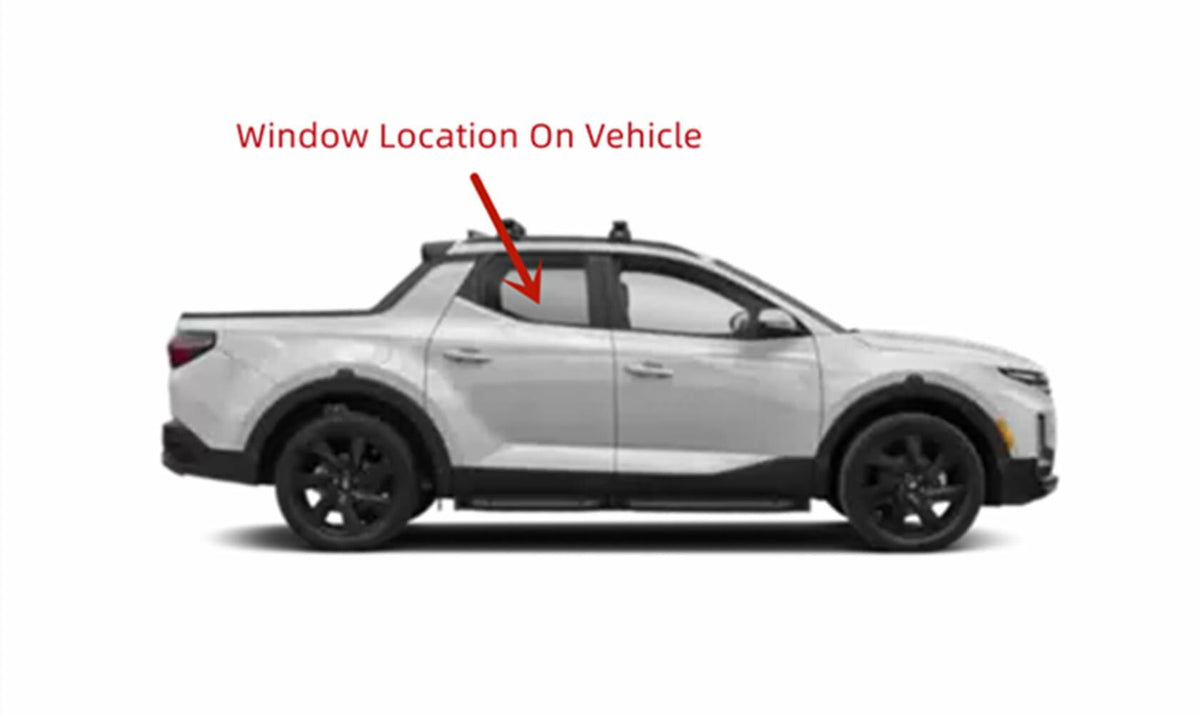 Privacy Passenger Right Side Rear Door Window Door Glass Compatible with Hyundai Santa Cruz 2022-2026 Models