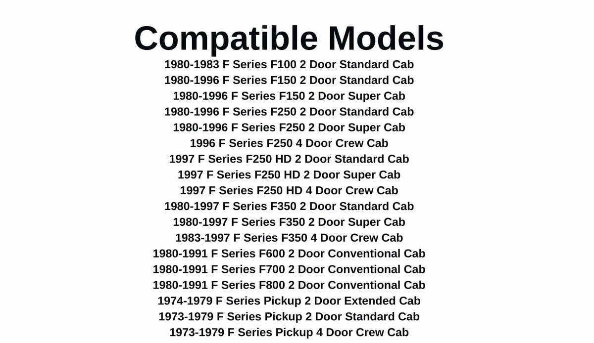 Rear Sliding Window Glass 3 Panel Manual Back Slider (Gasket Included) Compatible with Ford F-Series Pickup Super Duty F100 F150 F250 F250HD F350 F600 F700 F800 1973-1996 Models