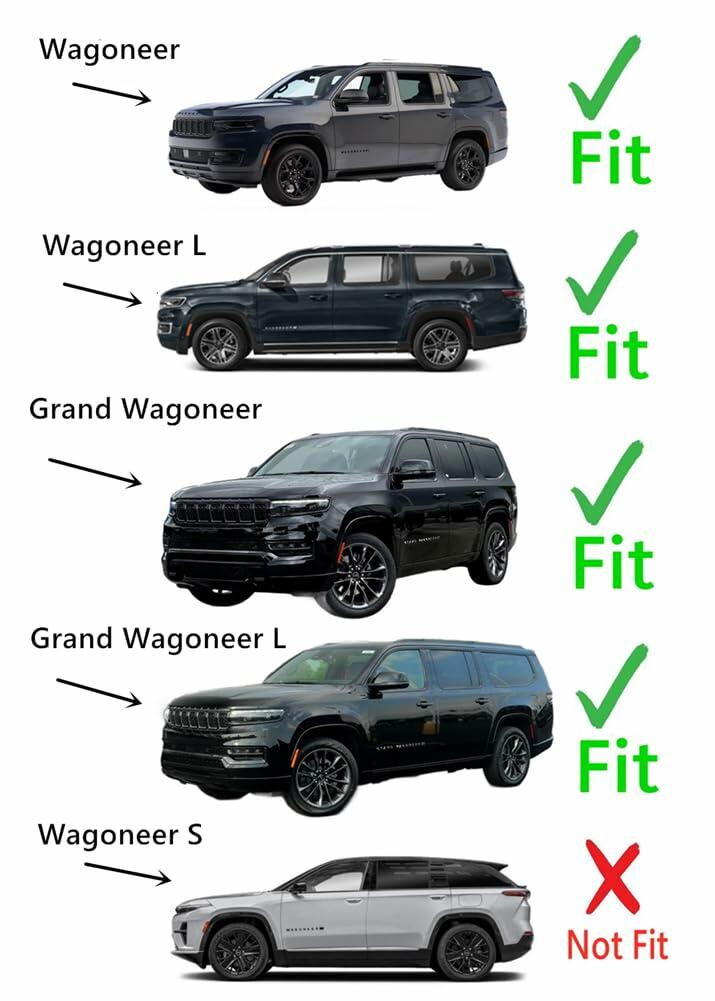 OEM Laminated Black Trim Heated Rear Back Tailgate Window Glass With Digital Rear-View-Cam Feature Compatible with Jeep Wagoneer / Wagoneer L / Grand Wagoneer / Grand Wagoneer L 2022-2025 Models