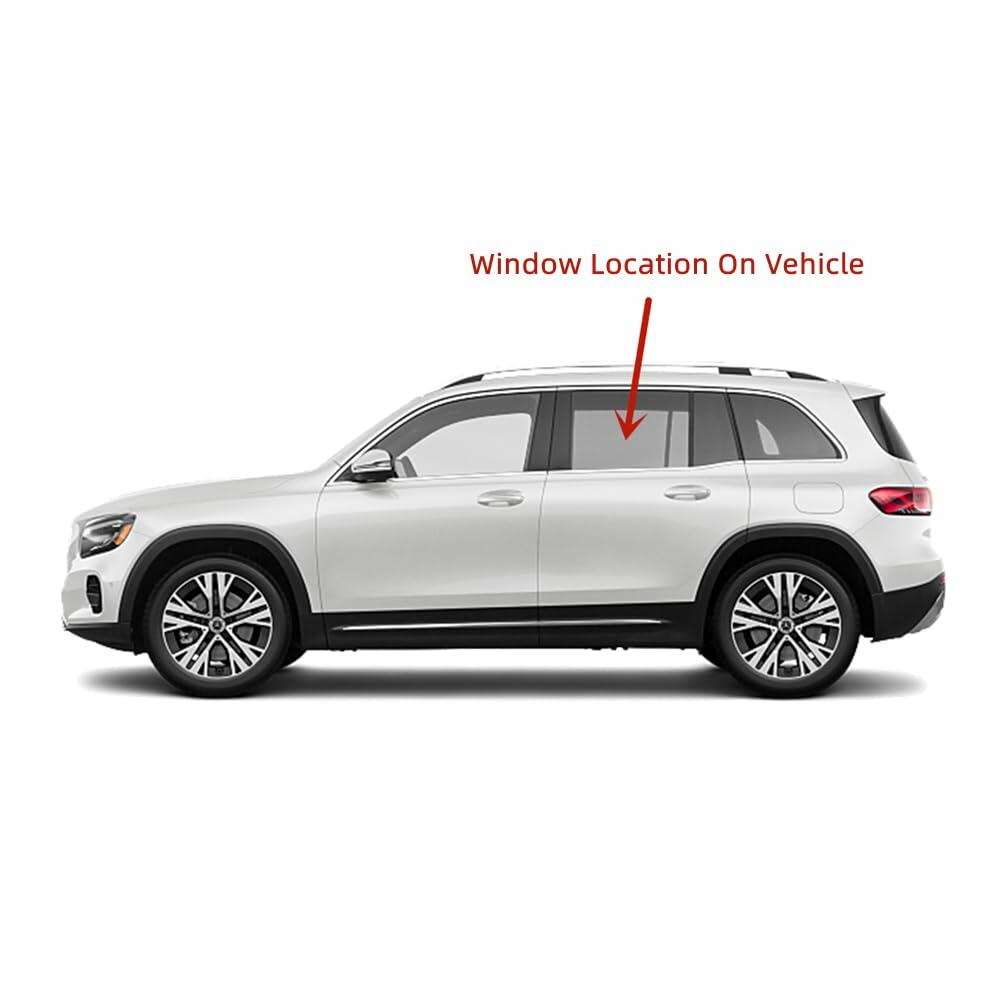 Driver Left Side Rear Door Window Door Glass Compatible with Mercedes Benz GLB-Class GLB200 GLB250 GLB35AMG 2020-2025/ EQB-Class EQB250+ EQB300 EQB350 2023-2025 Models
