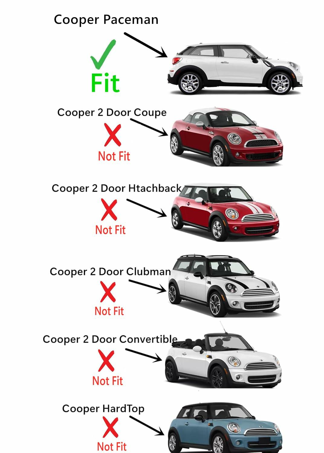 Tempered Passenger Right Side Door Window Door Glass Compatible with Mini Paceman 2013-2016 Models