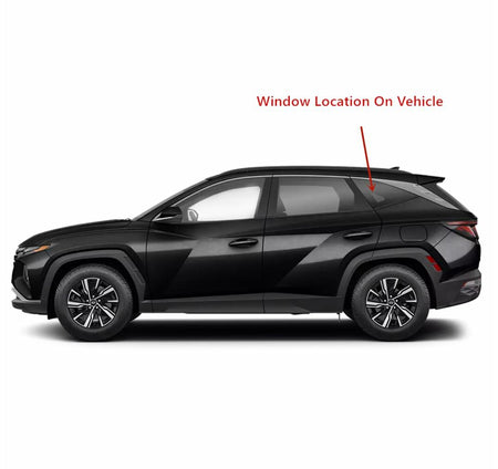 Tempered Driver Left Side Rear Quarter Window Quarter Glass Compatible with Hyundai Tucson 2022-2025 Models