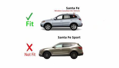 Tempered Driver Left Side Quarter Window Quarter Glass Compatible with Hyundai Santa Fe 2007-2012 Models