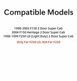 Stationary Driver Left Side Rear Quarter Window Quarter Glass Compatible with Ford F150 1998-2003 / F250LD (Light Duty Only) 1998-1999/ F150Heritage 2004 2-Door Super Cab Models