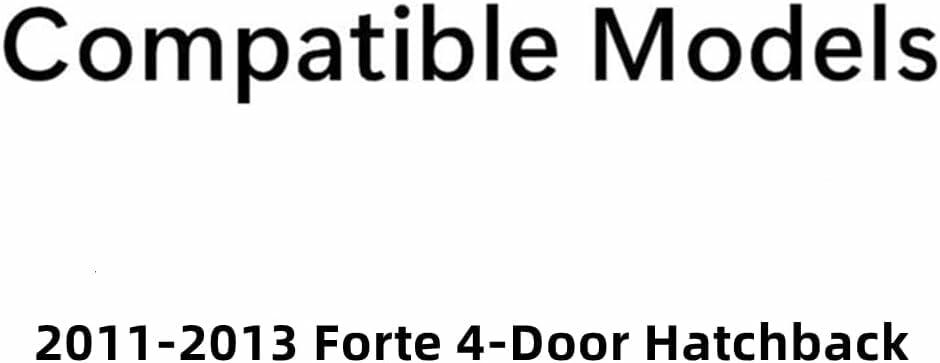 With Clips Style Passenger Right Side Rear Door Window Door Glass Compatible with Kia Forte 4-Door Hatchback 2011-2013 Models