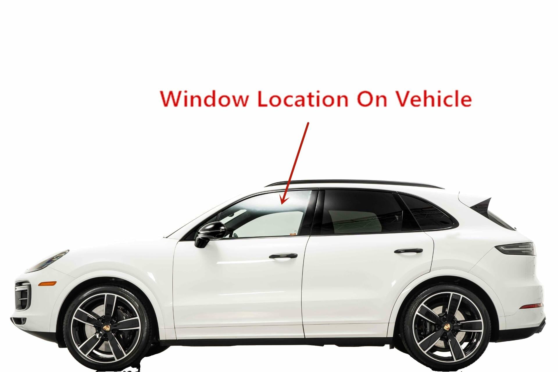 Tempered Driver Left Side Front Door Window Glass Compatible with Porsche Cayenne SUV 2019-2024 Models (Not For Coupe)