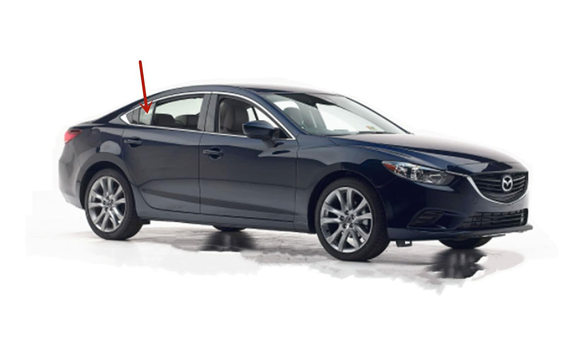 Passenger Right Side Rear Vent Window Vent Glass Compatible with Mazda 6 4 Door Sedan 2014-2021 Models