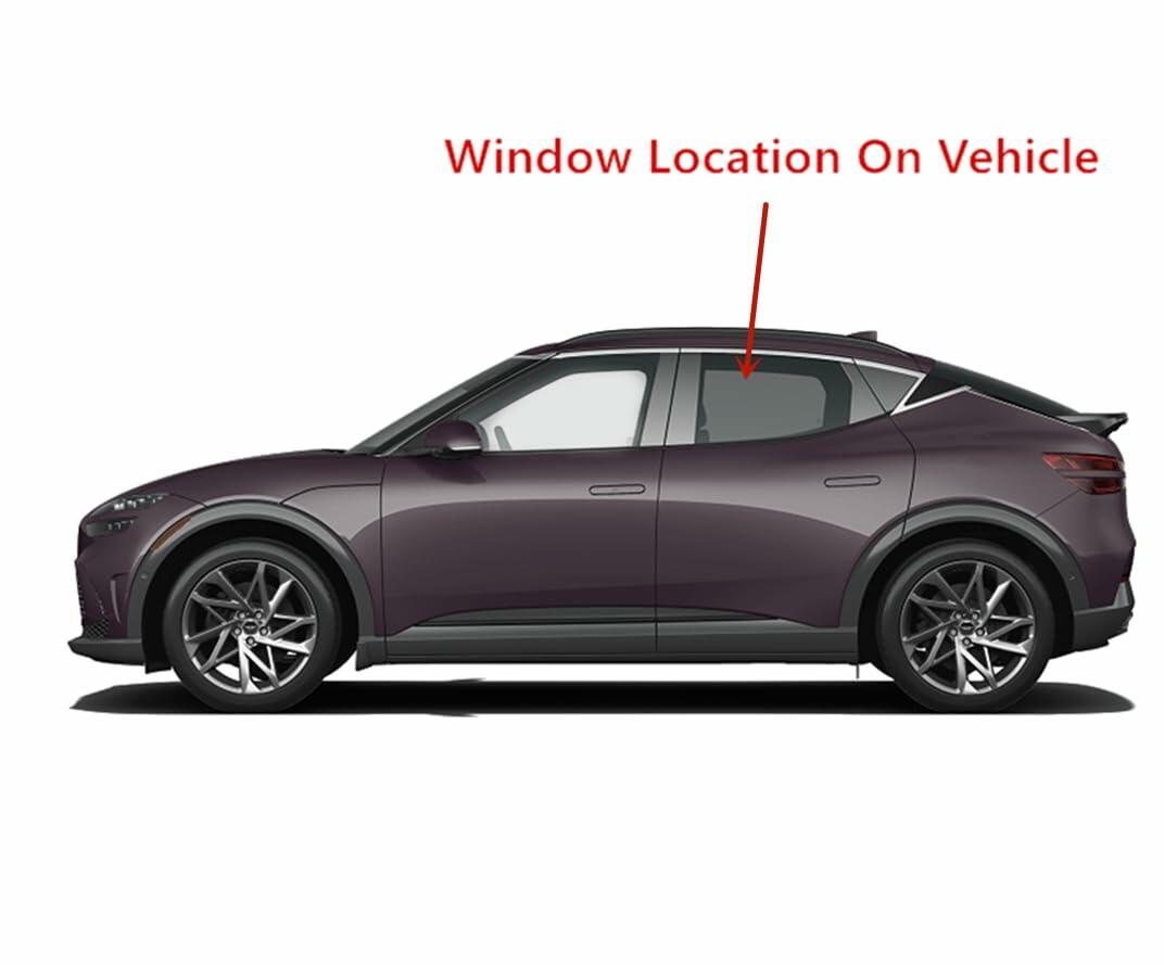 Tempered Driver Left Side Rear Door Window Glass Compatible with Genesis GV60 2023-2025 Models