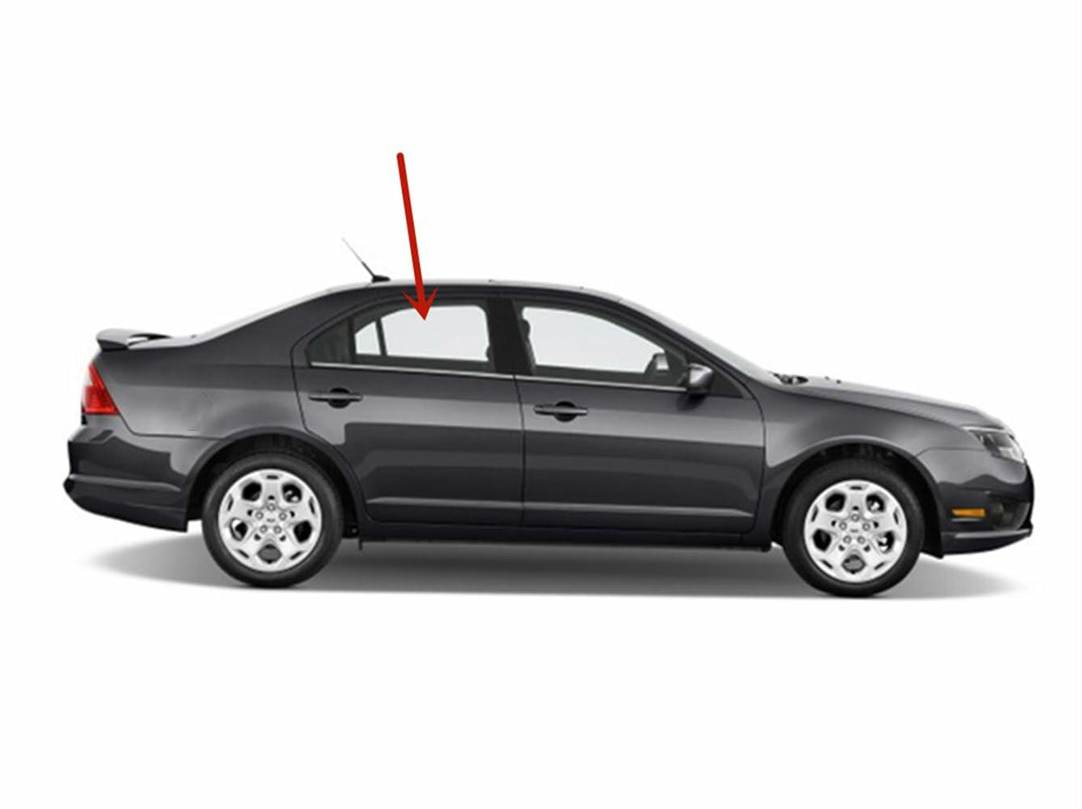 Tempered Passenger Right Side Rear Door Window Door Glass Compatible with Lincoln MKZ 2007-2012 / Ford Fusion 2006-2012 / Mercury Milan 2006-2011 Models