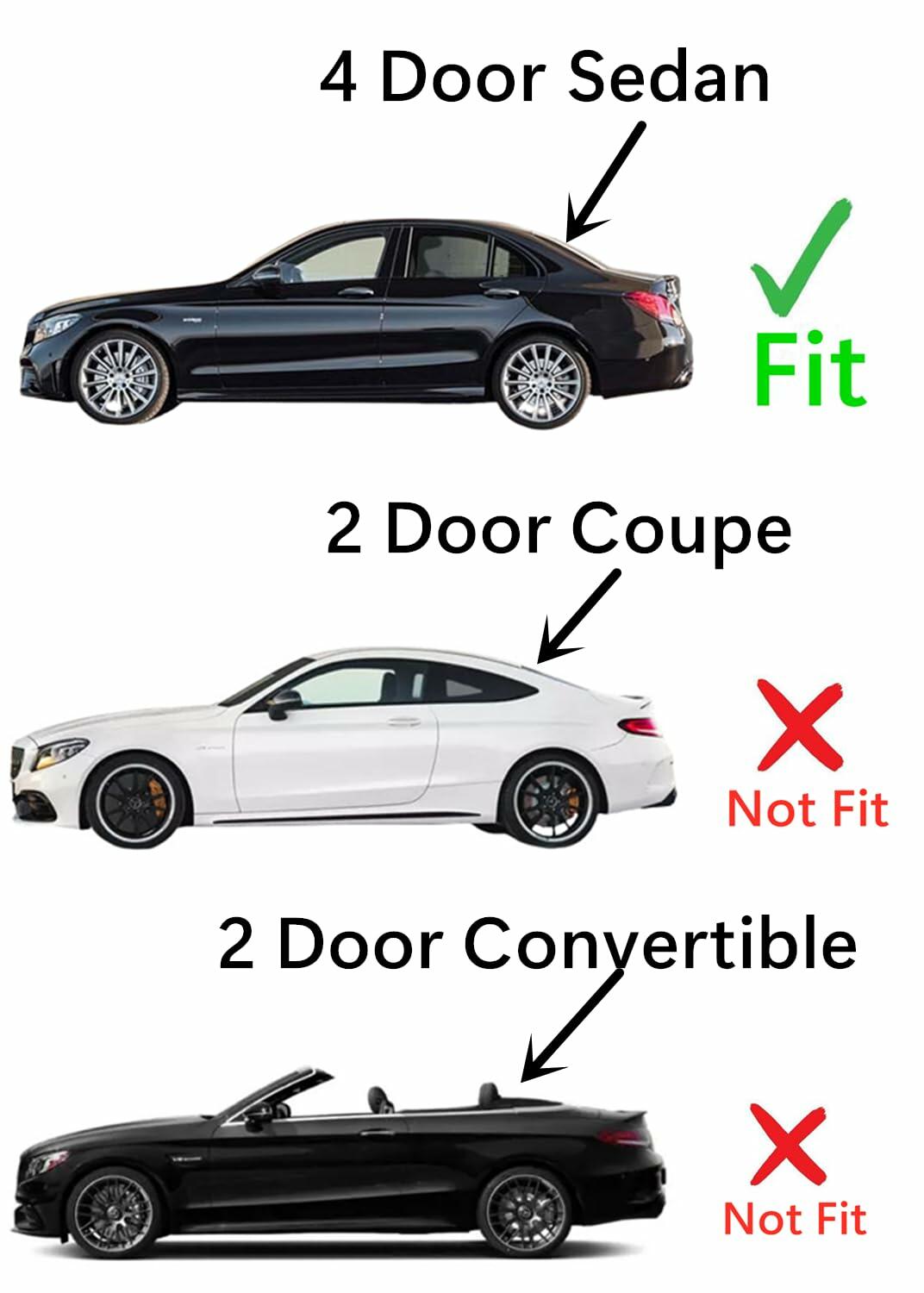 Heated Rear Back Window Back Glass Compatible with Mercedes Benz C300 C43AMG C63AMG C65AMG 4 Door Sedan 2015-2021 Models