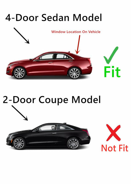 Heated Back Window Back Glass Compatible with Cadillac ATS/ATS-V 2013-2018 4 Door Sedan Models