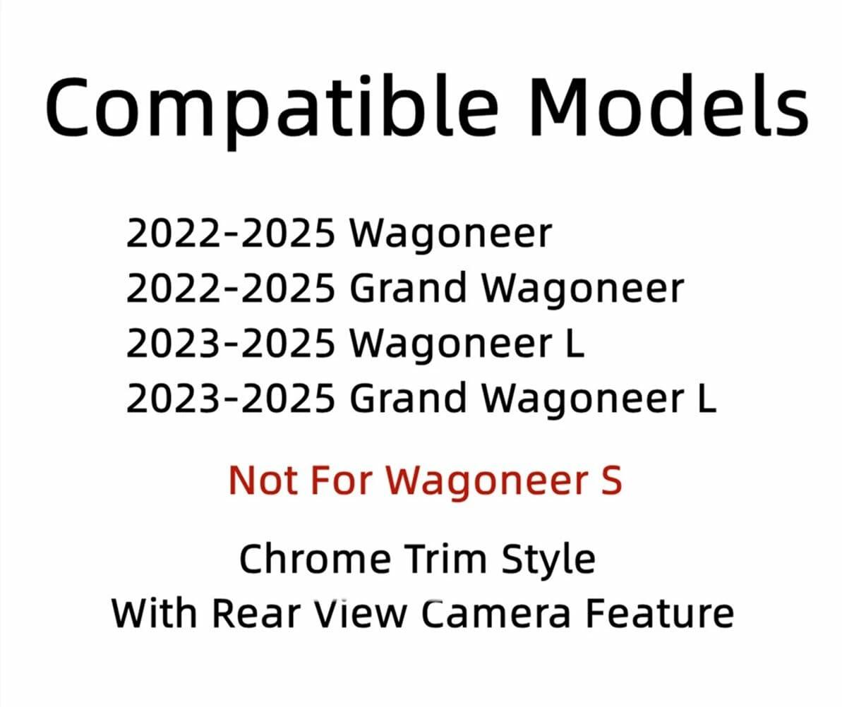 OEM Laminated Chrome Trim Heated Rear Back Tailgate Window Glass Compatible with Jeep Wagoneer / Wagoneer L / Grand Wagoneer / Grand Wagoneer L 2022-2025 Models W/ Feature