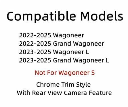 OEM Laminated Chrome Trim Heated Rear Back Tailgate Window Glass Compatible with Jeep Wagoneer / Wagoneer L / Grand Wagoneer / Grand Wagoneer L 2022-2025 Models W/ Feature