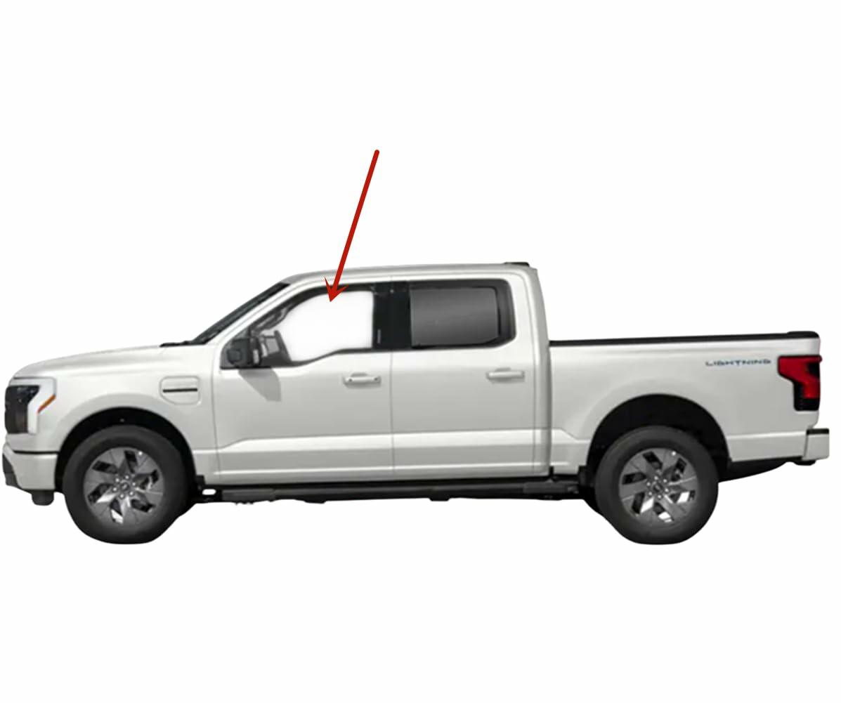 Tempered Driver Left Side Front Door Window Door Glass Compatible with Ford F150 4-Door Crew Cab 2023-2026 Models