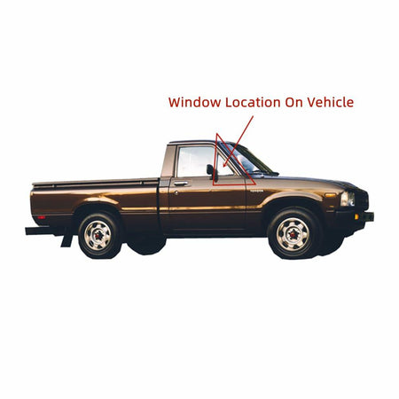 Tempered Passenger Side Right Front Vent Window Vent Glass Compatible with Toyota Pickup 2 Door Standard Cab 1979-1983 Models Glass only