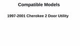 Tempered Driver Left Side Door Window Door Glass Compatible with Jeep Cherokee 2-Door Utility 1997-2001 Models