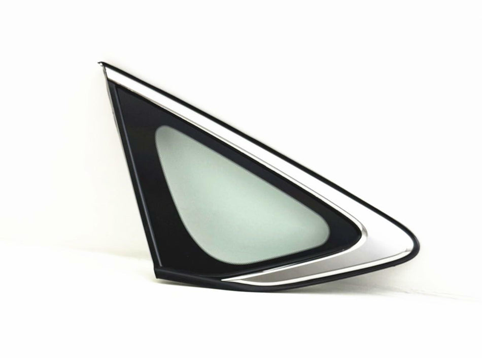 Chrome Molding Style Driver Left Side Quarter Window Quarter Glass Compatible with Honda Accord 2023-2025 Models