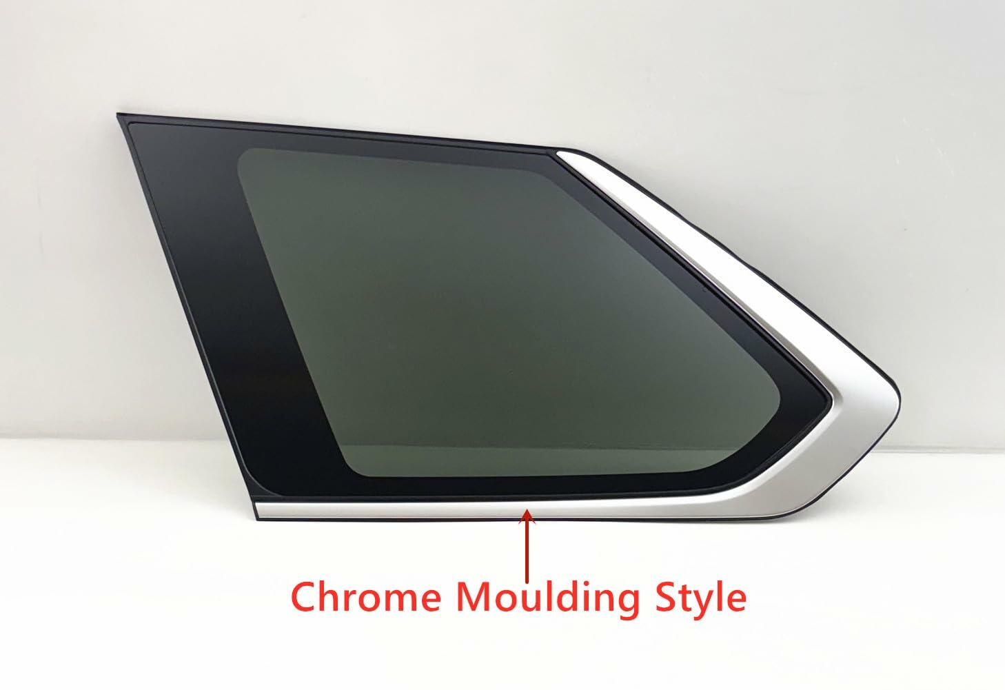 Chrome Moulding Driver Left Side Quarter Window Quarter Glass Compatible with Toyota Sequoia 2023-2025 Models