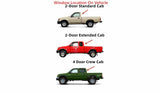 Tempered Factory Privacy Tinted Back Window Back Glass Stationary Compatible with Toyota Tacoma Pickup 1995-2004 Models