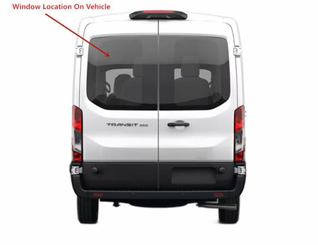 Factory Privacy Tinted Back Window Back Glass Driver Left Side Compatible with Ford Transit 100.8" Mid-Roof & 110.2" High-Roof 2015-2026 Models (Not For Low-Roof , Or Connect)