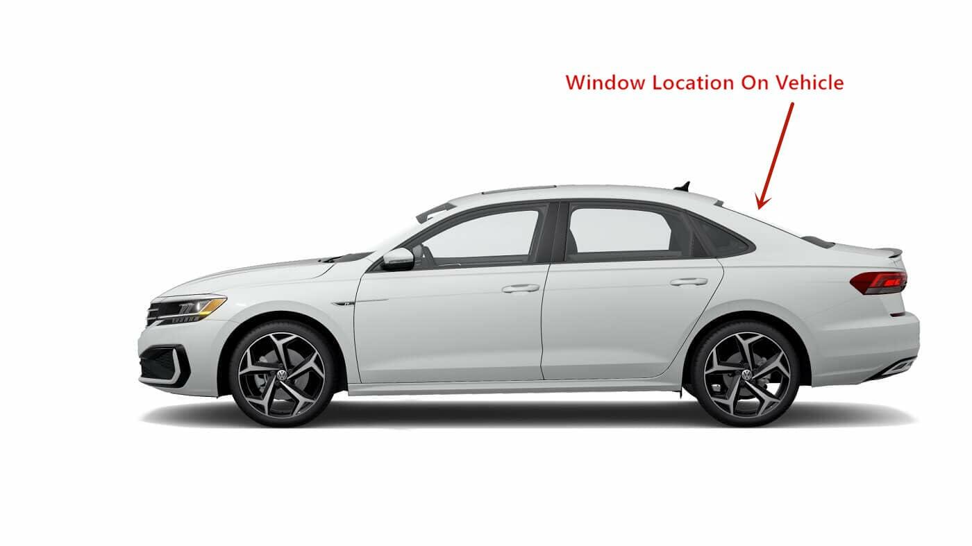 Heated Tempered Rear Back Window Back Glass Compatible with Volkswagen Passat 2012-2022 Models