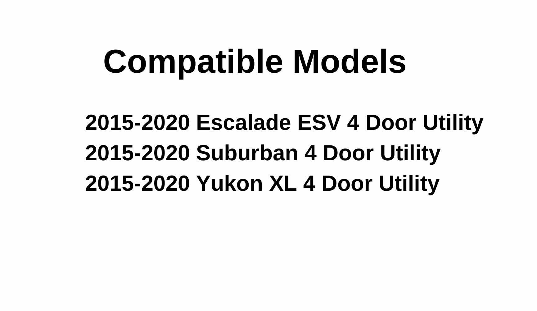 Tempered Driver Left Side Quarter Window Quarter Glass Compatible with GMC Yukon XL / Chevrolet Suburban / Cadillac Escalade ESV 2015-2020 Models (Not For Escalade or Yukon)