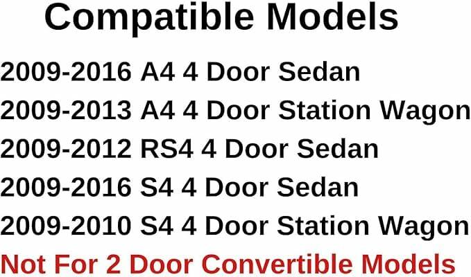 Passenger Right Side Front Door Window Door Glass Compatible with Audi A4 S4 RS4 2009-2016 4 Door Models