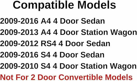 Passenger Right Side Front Door Window Door Glass Compatible with Audi A4 S4 RS4 2009-2016 4 Door Models